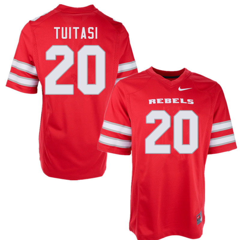 Men #20 Tavai Tuitasi UNLV Rebels College Football Jerseys Sale-Red